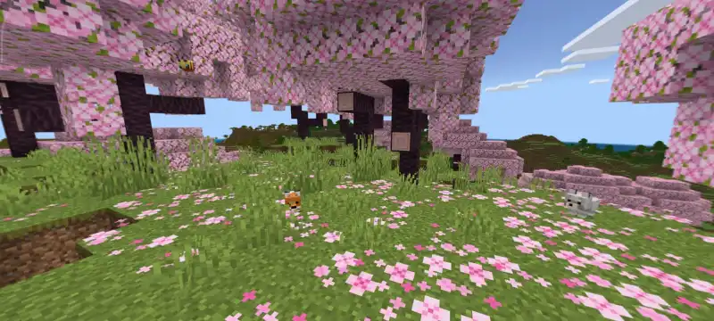 In-game Minecraft Bedrock gameplay preview with custom mob animations