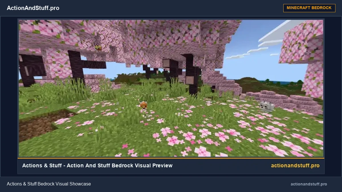 Actions & Stuff Download for Minecraft Bedrock (MCPACK) 1 Actions & Stuff Bedrock visual preview banner