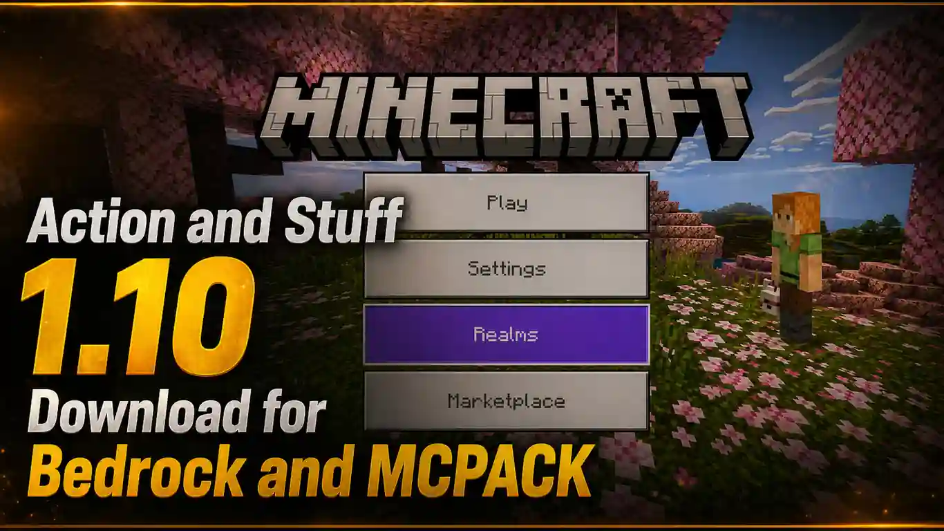 Actions & Stuff v1.10 pack settings screen