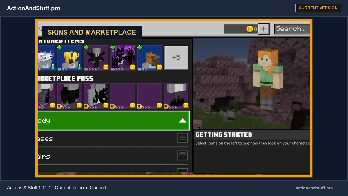 Actions & Stuff 1.11.1 current release context banner