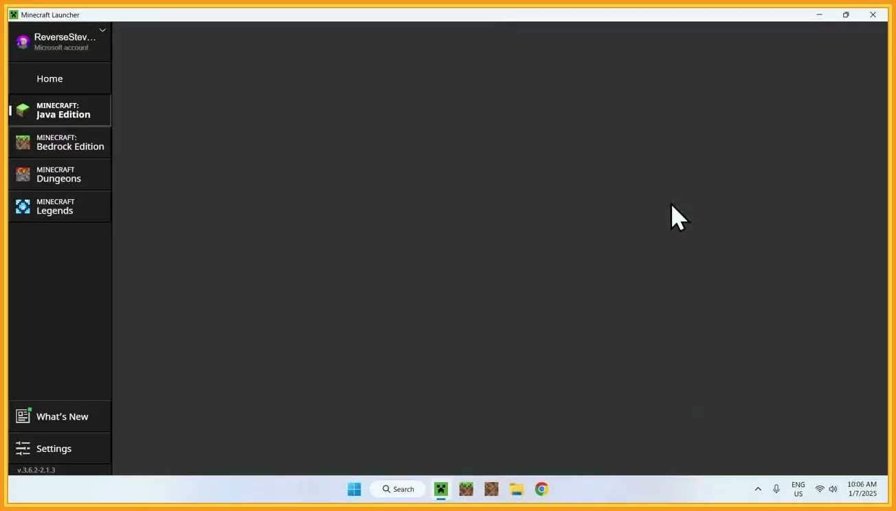 Does Actions & Stuff Work on Minecraft Java Edition? 2 Minecraft Launcher sidebar listing Java Edition and Bedrock Edition